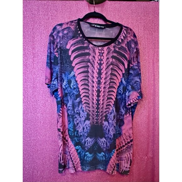 LIP SERVICE Mens XL Playing God More Human Than Human Chimera Alien Cyborg Shirt - Picture 3 of 10